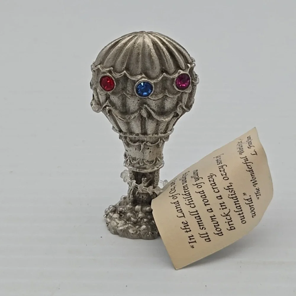 CCI Comstock #6003 pewter figure figurine Wizard of Oz Hot Air‎ Balloon jeweled